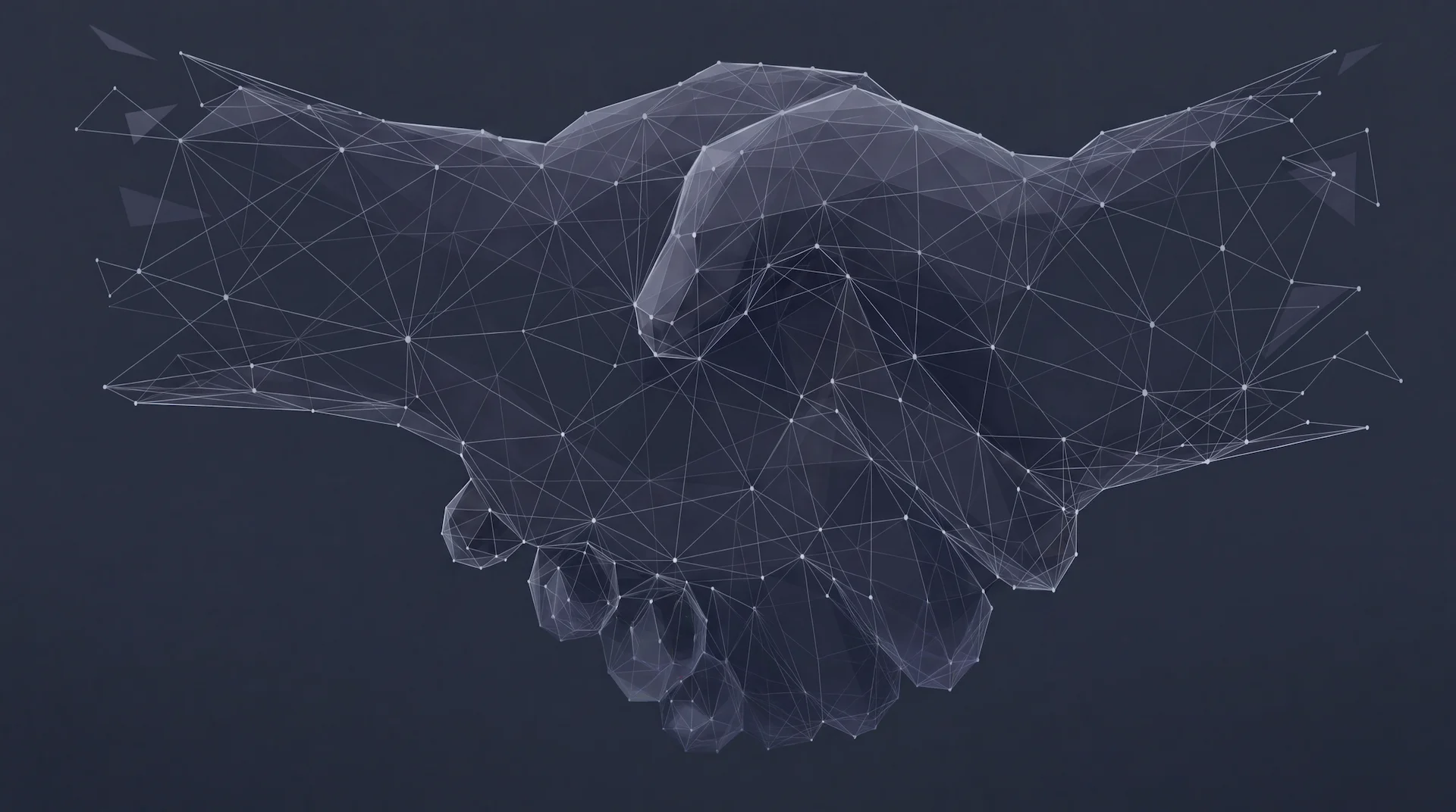 Negotiation diagram with a handshake at the centre